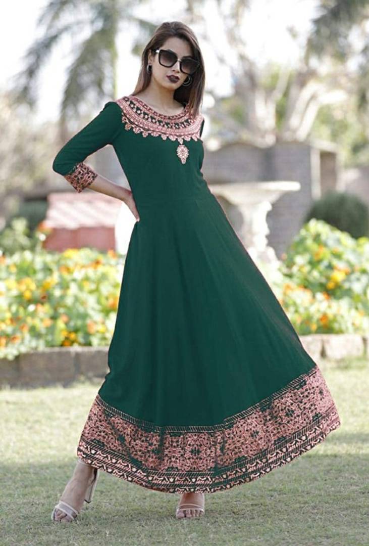 Women's Rayon Printed Anarkali Kurta